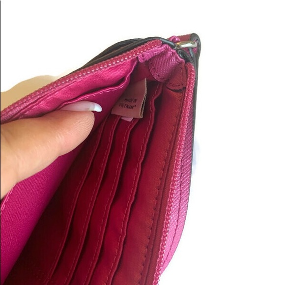 Coach Classic Monogram Wristlet w/Pink Accents - Picture 7 of 11